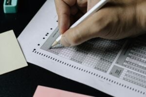 person doing mcqs - Become a Firefighter in WA 