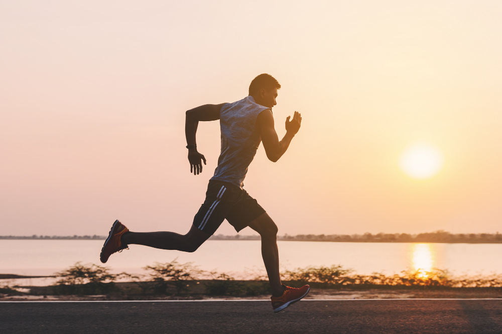 man running on the beach - Shuttle Run