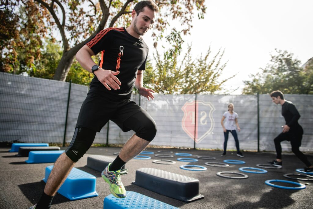 Man Training - Firefighter Fitness Test