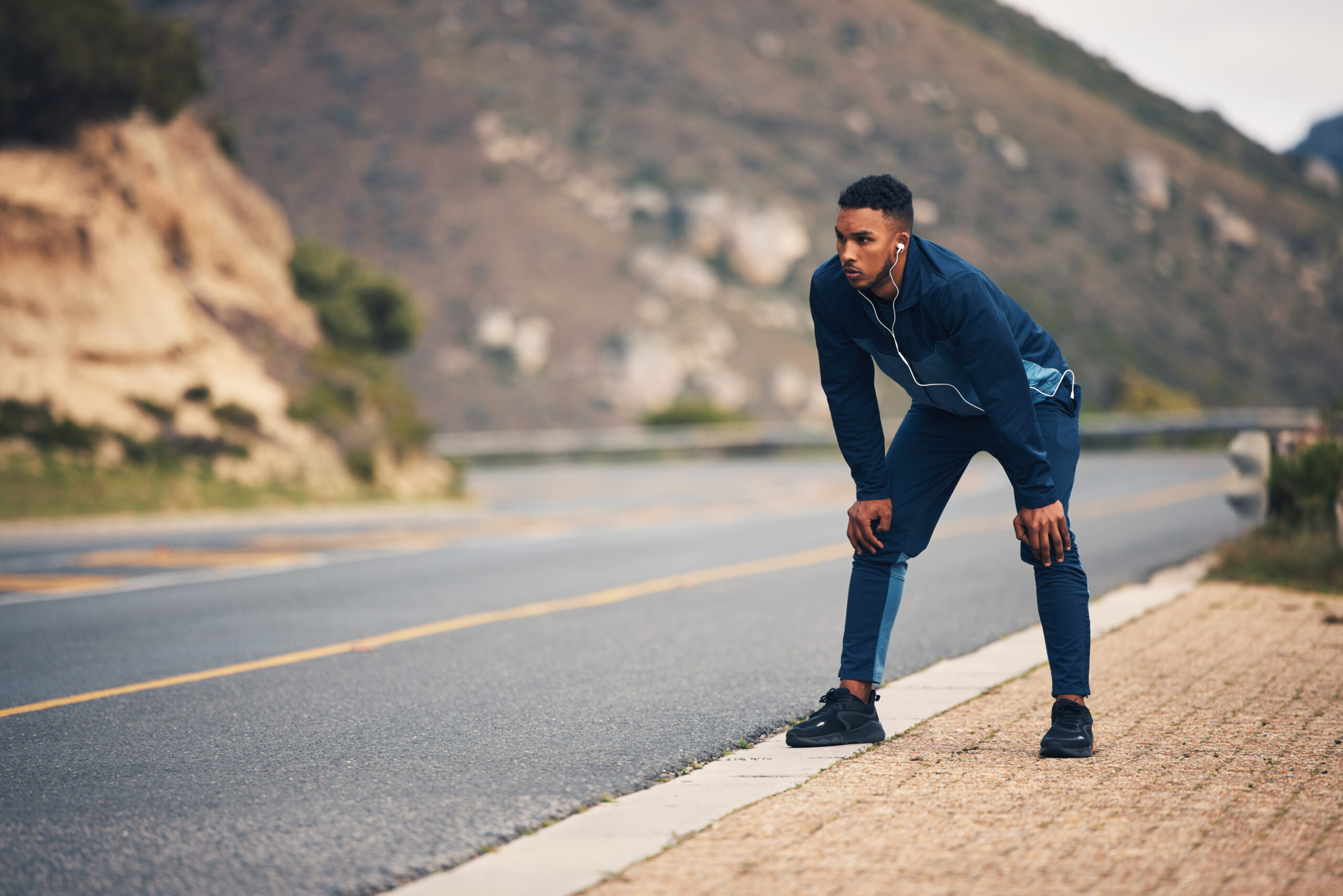 man looking tired - Shuttle Run