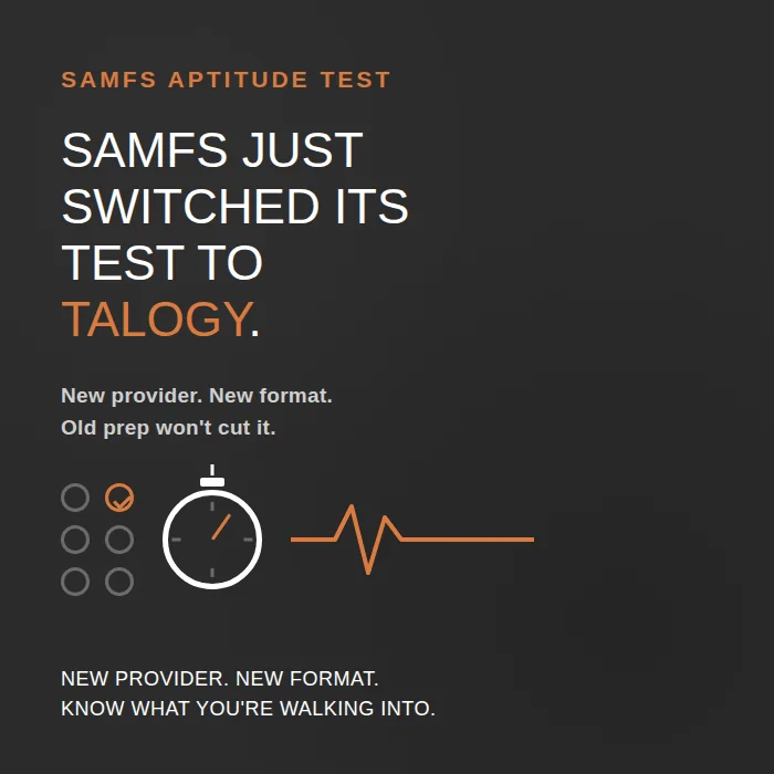 SAMFS Talogy test 2026, what's changed for firefighter applicants